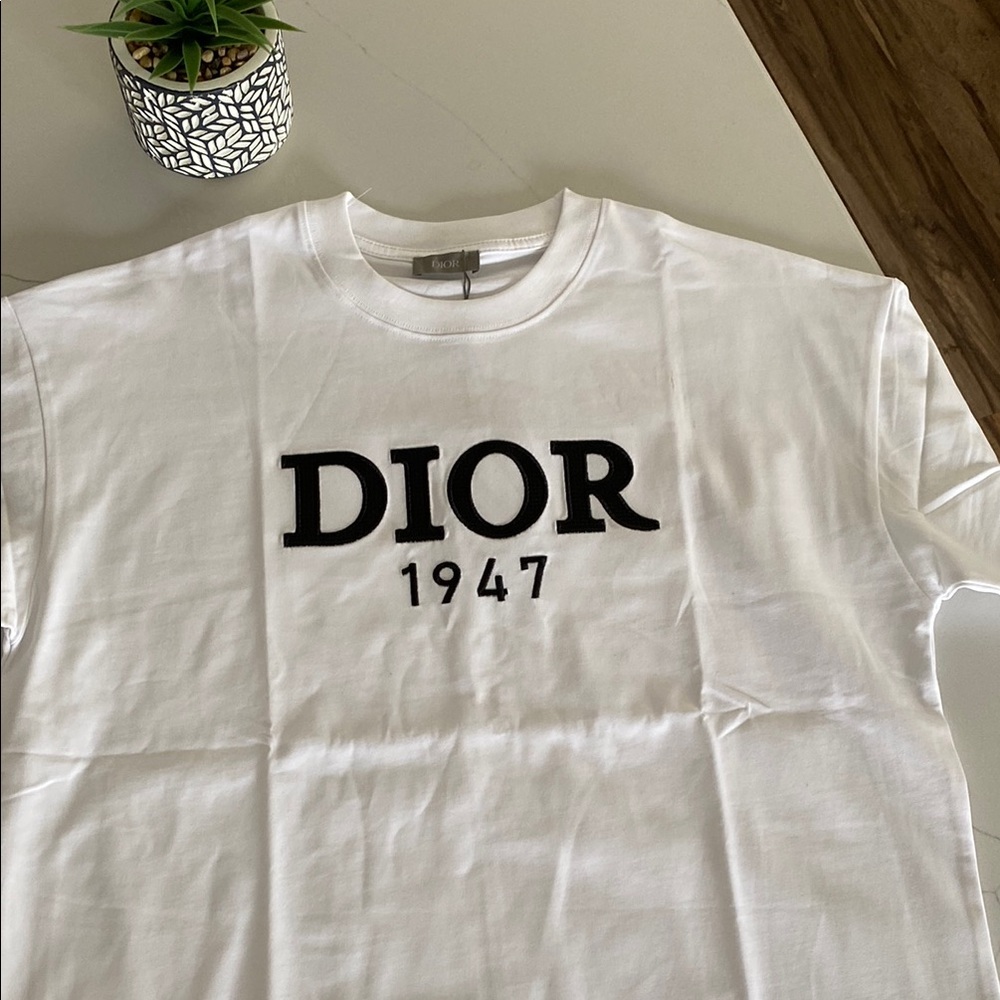 Dior White T-Shirt with Black Logo